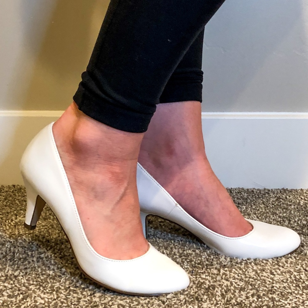 Women’s white heels